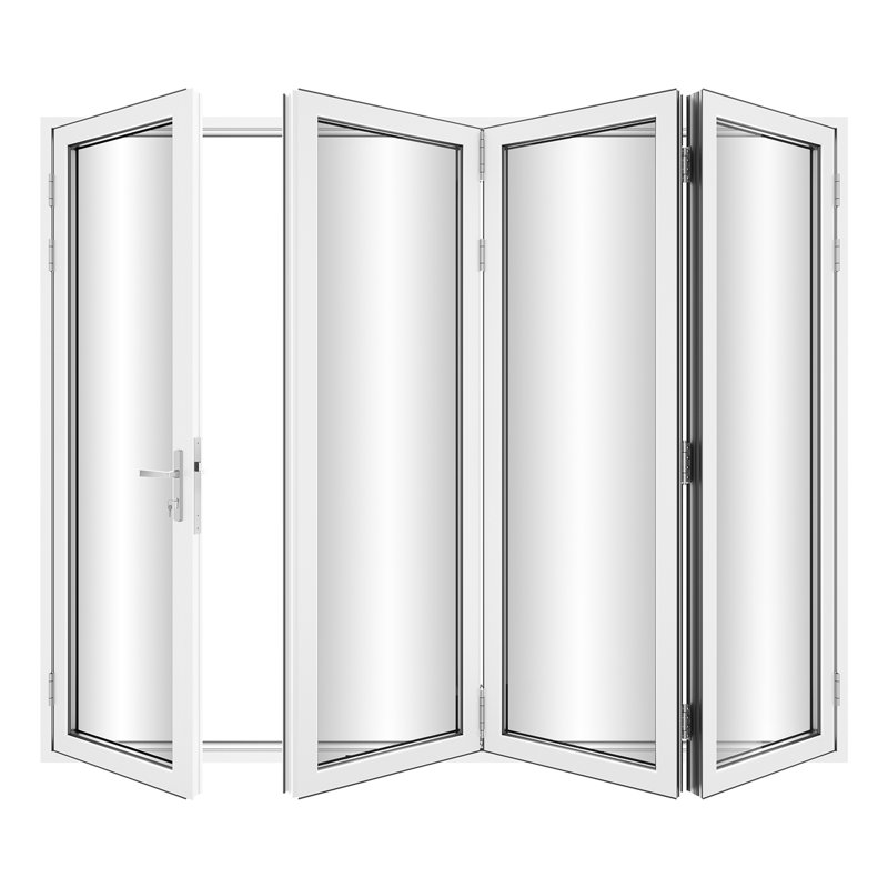 Porte de patio pliante en aluminium à 4 panneaux de 120 po de largeur KaMic VersaFold, L 120 po x H 96 po