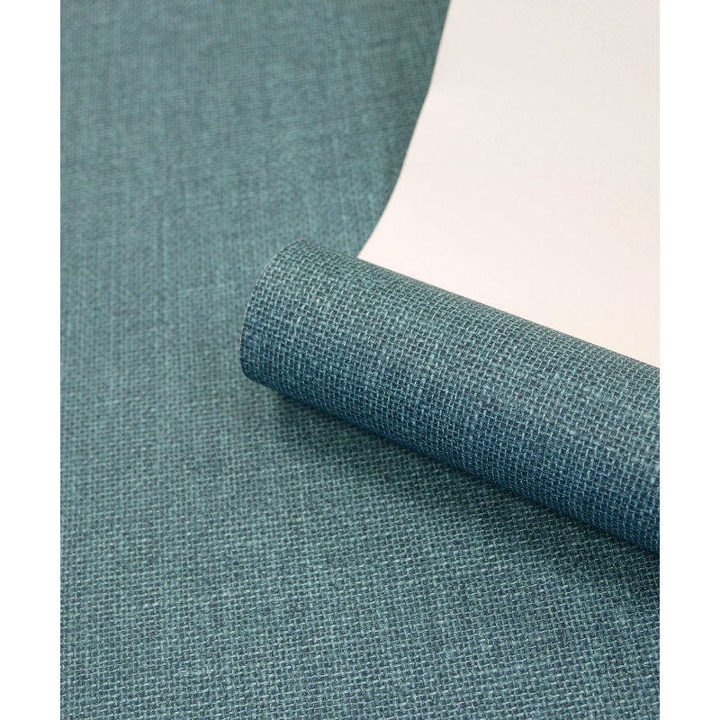 Rouleau de papier peint texturé L 27 pi x l 27 po Vandergriff Marcelo, Bleu sarcelle victorien
