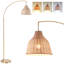 Lampe sur pied en rotin 72,44 po Deantrei