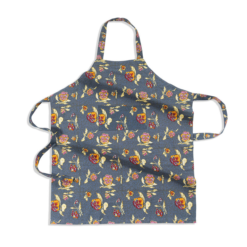 Pansy Red Gray Apron
