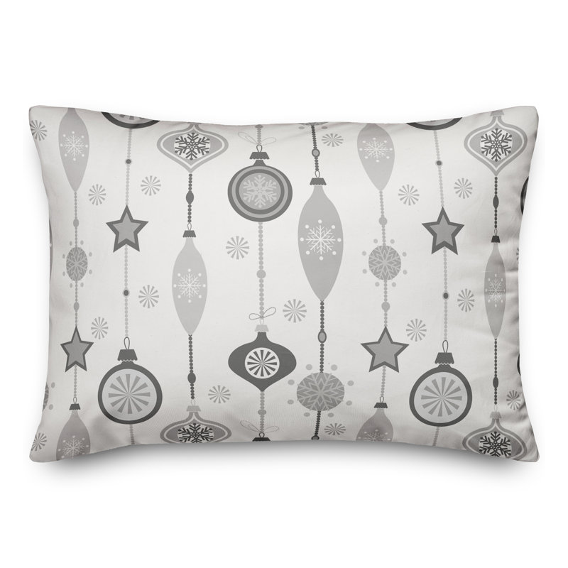  Coussin Ornament, Gris clair, Housse de coussin seulement - Insert