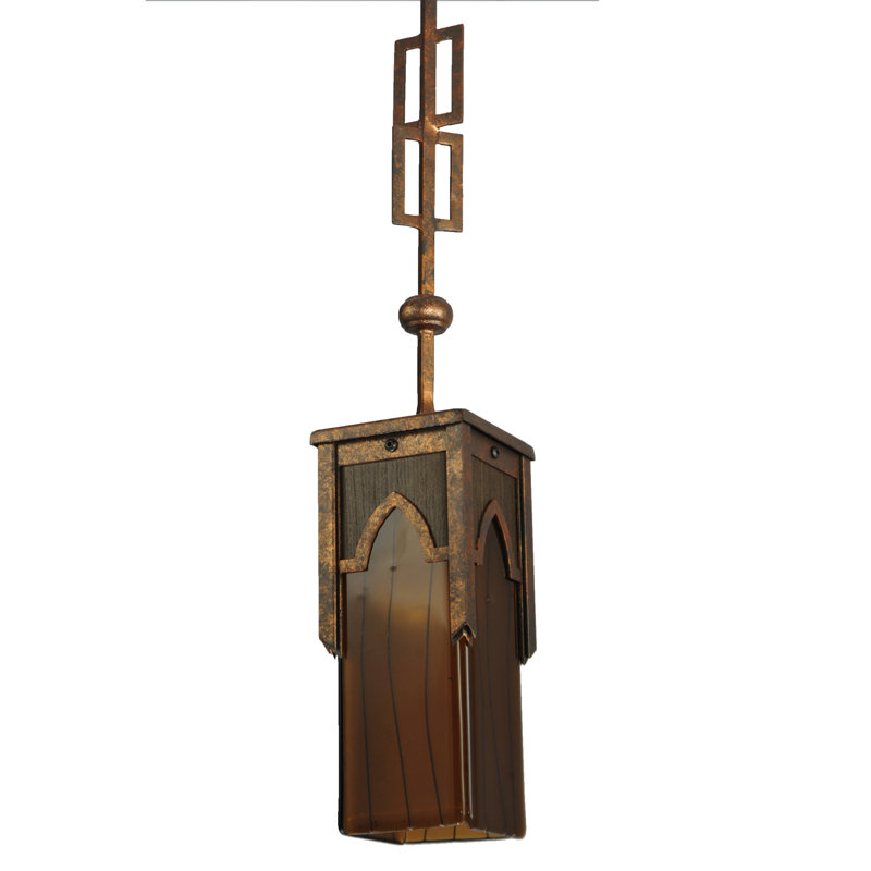1 - Light Gilded Tobacco Unique/Statement Pendant