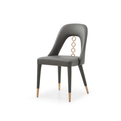 Yureli 19'' H Faux Leather Upholstered Side Chair