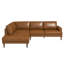 Canapé modulaire en cuir brun clair Corbin