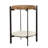 Round Accent Table with Marble Shelf