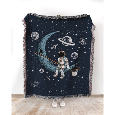 Astronaut Fishing Moon Throw