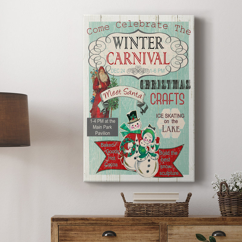 Carnaval de Noël lumineux - galerie Cavas sur mesure, H 18 po x l 12 po