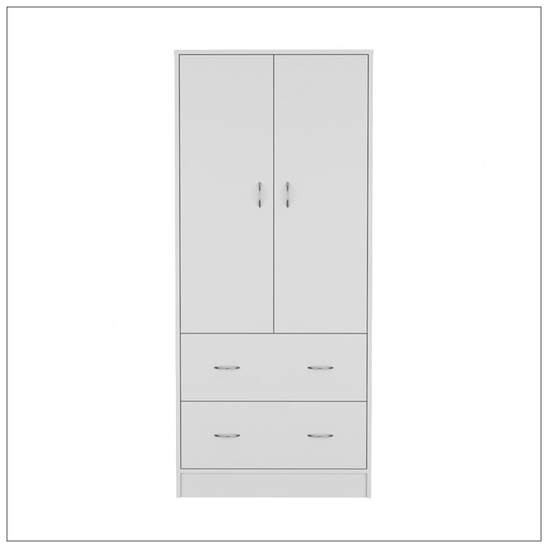 Armoire Edie, chambre à coucher, blanc, Blanc