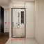 Porte de douche de 32 à 36 po x H 76 po avec verre trempé de 6 mm - noir mat, alliage d'aluminium, option d'installation réversible, moustiquaire réglable H, noir