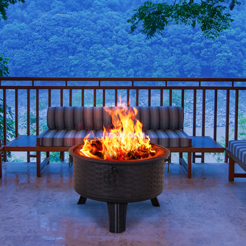 Round Steel Wood Burning Smokeless Fire Pit