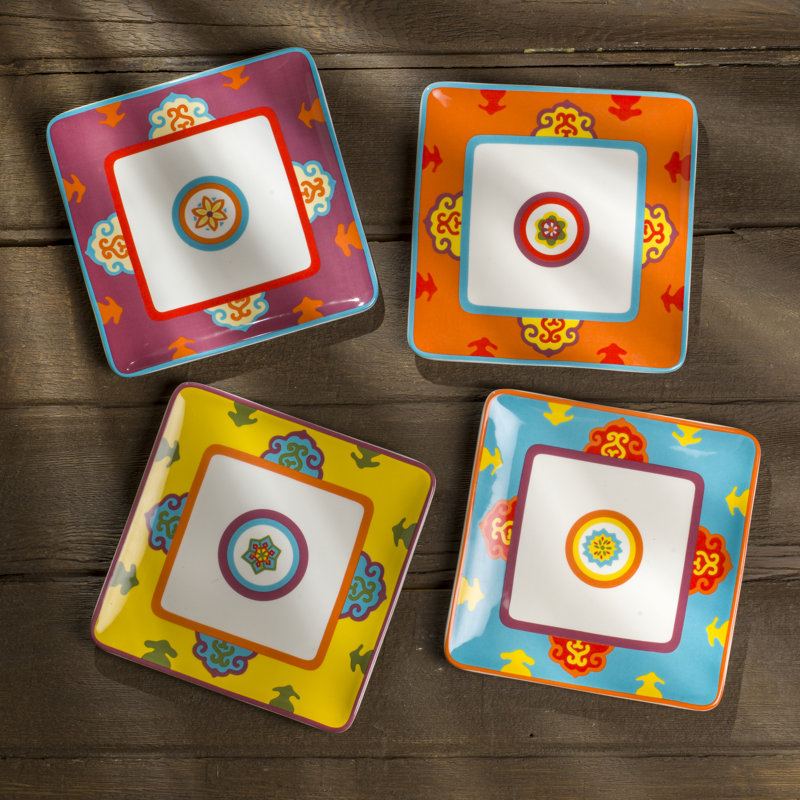 Galice Galice | Assiettes à apéritif | Assiettes à déjeuner - ensemble, 8 po