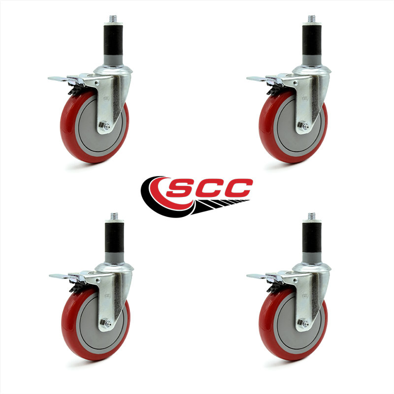 Locking Replacement Caster, Red