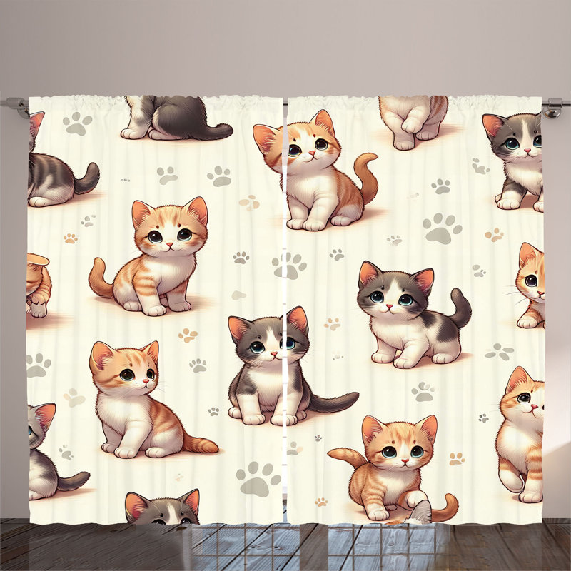 Semi Sheer Curtain Pair