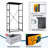 4 Drawer Dresser for Bedroom, Narrow Chest of Drawers, Wooden Top and Study Iron Frame 18"x37.5"-(WxH)-2134865485