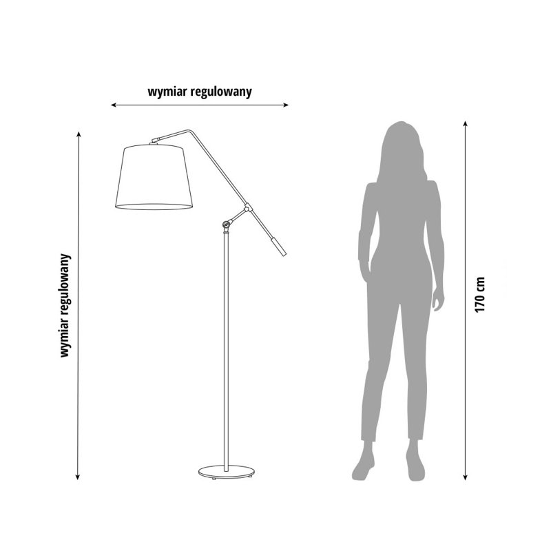 Gazanfer 170cm Arched Floor Lamp, White, Black