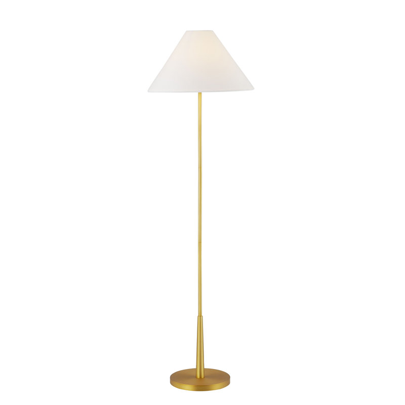  Luca 60.5" Floor Lamp with Linen Shade, Gold (Set of 2)
