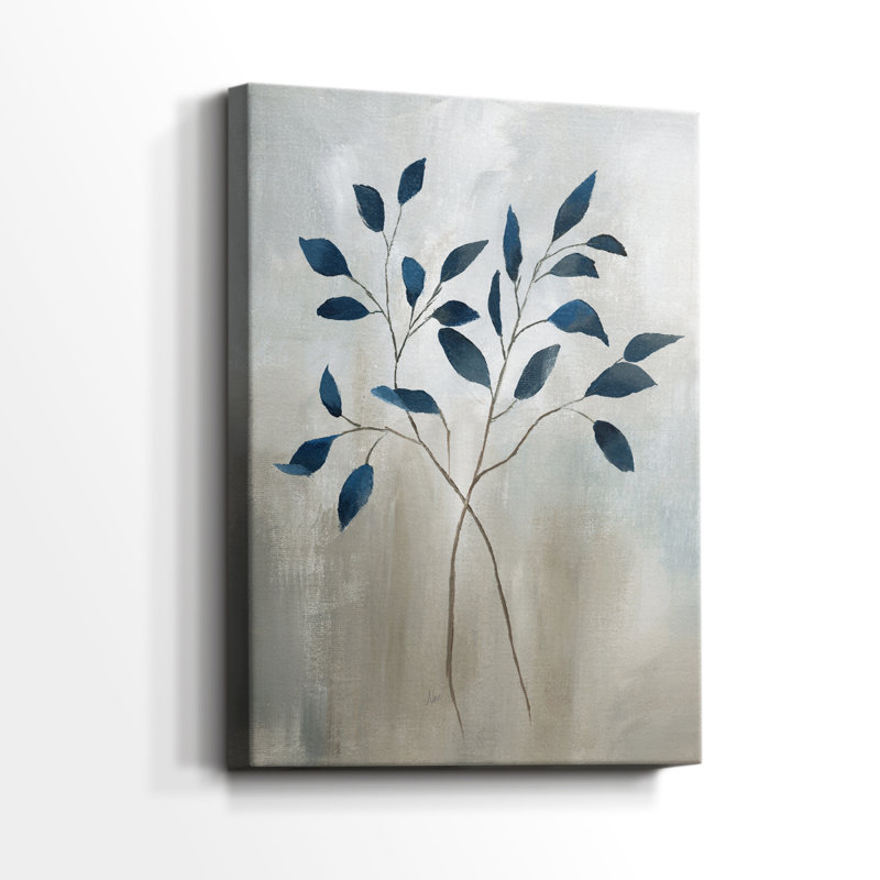 Feuillage indigo I - galerie Cavas, H 27 po x l 18 po