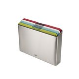 Folio™ Icon Steel 4-Piece Cutting Board Set with Stainless Steel Case