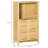 Bamboo Bathroom Floor Cabinet Organizer Tower With Multiple Shelves And Doors