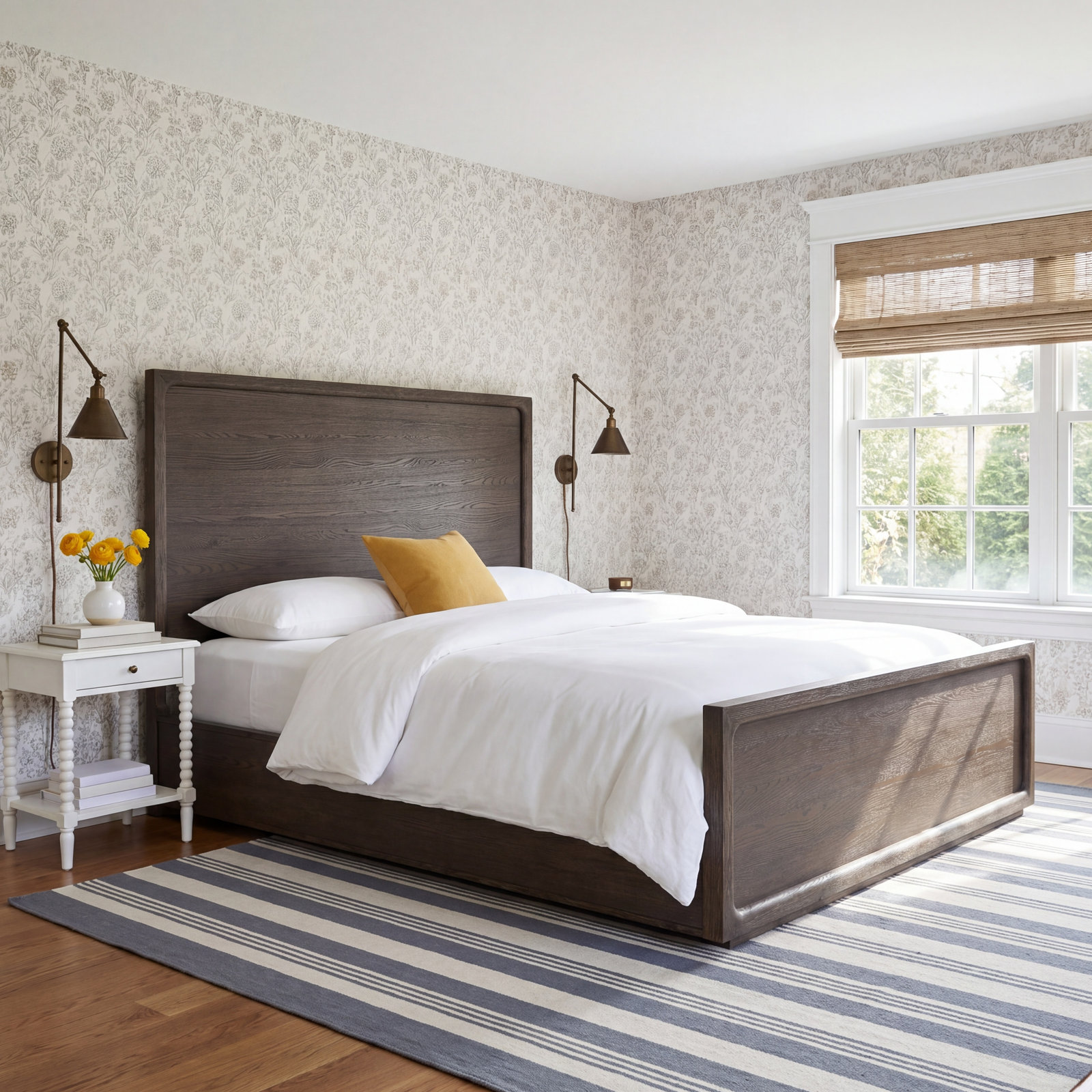 Modern Oak Bed, King