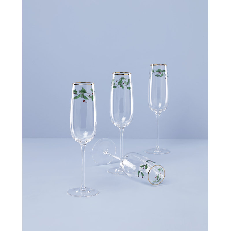 Ensemble de 4 verres à flûte Lenox
