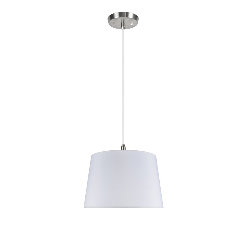 Luminaire suspendu pour 2 lumières unique Lana, Blanc, H 11 po x l 15 po x P 14 po