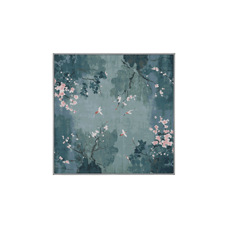 Tapis vert soyeux et moelleux, Carré 8 pi