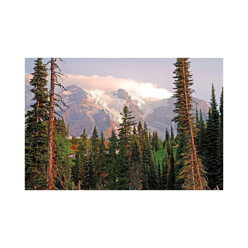 Rainier In Clouds by Brian Wolf - Wrapped Canvas Print, 20.32cm H x 30.48cm W x 1.91cm D
