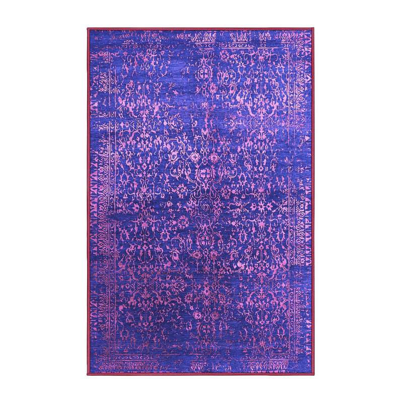 Tapis mauve Mid-Century 2587, Rectangle 6 pi x 9 pi