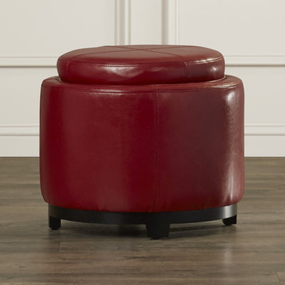 Maiden Faux Leather Ottoman