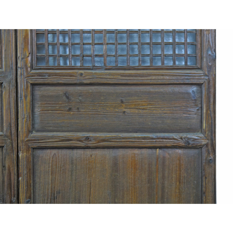 Porte moustiquaire pivotante en bois teinté asiatique