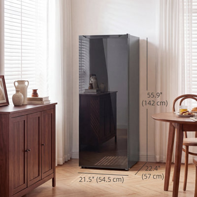 Congélateur vertical de 7,0 pieds cubes, congélateur vertical compact pour la maison, argent
