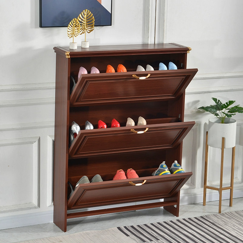 Rangement pour chaussures en aluminium brun noisette