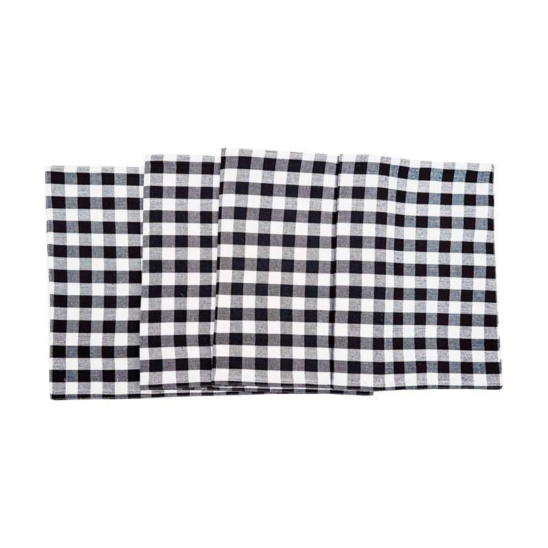 Chemin de table Ashford, Noir / blanc