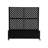 Metal Planter Box with Trellis and Wheels-875720063