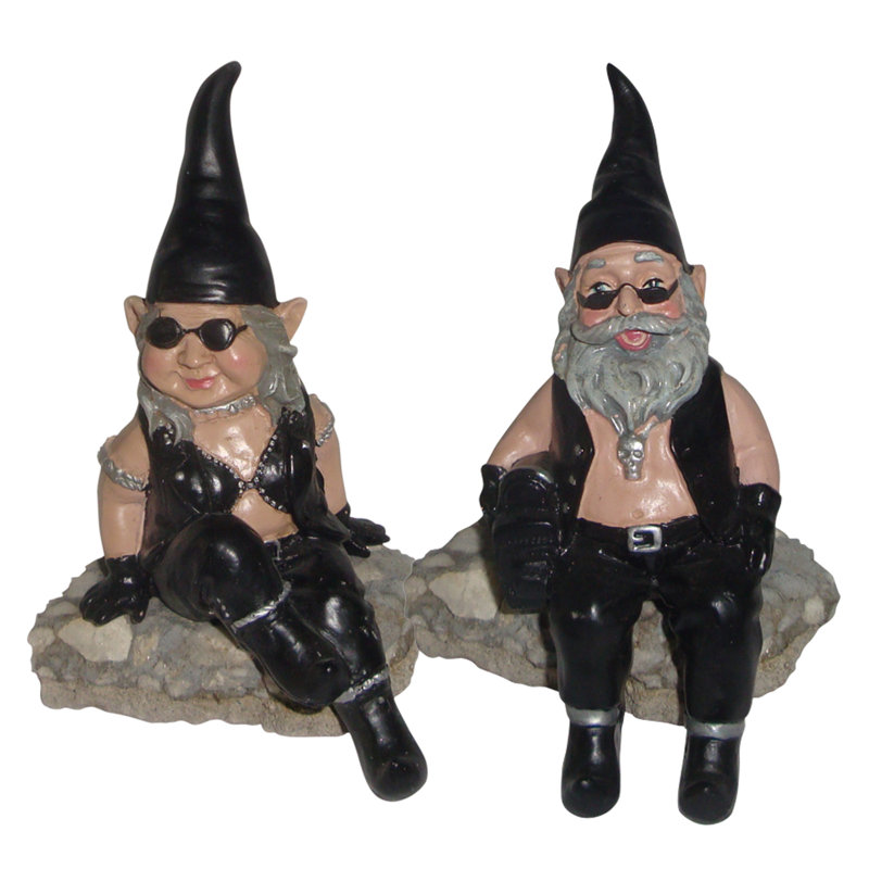 Statues de gnome de motards