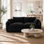 Space Saving Compression Sofas, Black Foam 2 Seater, Modern Contemporary Lounge