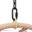 Balancelle d'extérieur pour l'intérieur en osier de couleur naturelle avec coussin beige