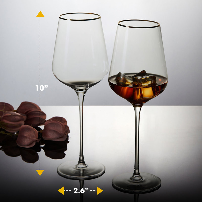 Verre à vin 15 oz. Verre à vin en cristal tout usage, 2