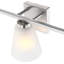 Ensemble de meuble-lavabo 22 po 3 lumières en nickel brossé avec abat-jour en verre givré et ensemble de salle de bain (5 pièces)-1450294490