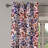 Dakota Fields Retro Grommet Curtain Autumn Minimalist Leaves Art 50" x 54" Dark Rust Lavender and Blue-1044687872