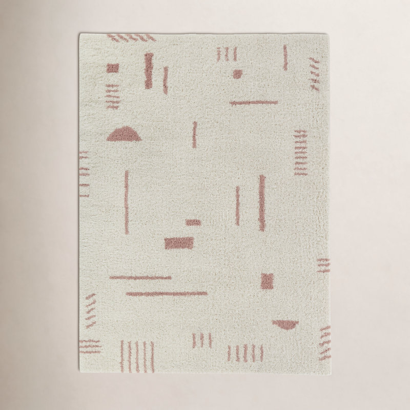 Tapis géométrique à poils longs Morin, Rectangle 6 pi 7 po x 9 pi