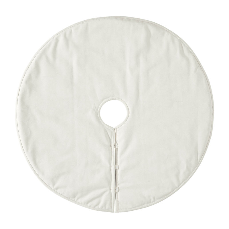 Kringle 36" Red and Creme Chenille Christmas Tree Skirt