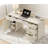 58" Wooden Vanity Desk With Drawers And Storage Cabinet, Modern Makeup Dressing Table With Charging Station For Bedroom-720865308