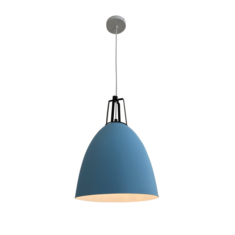 Luminaire suspendu en dome à 1 lumière, Bleu pâle, Bleu pâle