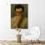 Homme de style rétro recouvrant une photo de nez, impression d'art mural humour classique pour salle de bain d'invité moderne ou décor subtil sur le thème de la toilette-112455106-112455107-112455111