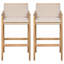 Set Of 2 Durable Outdoor Barstools With Cushions