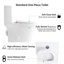 Toilette en céramique avec siège à fermeture en douceur 1,1 / 1,6, hauteur confortable, blanc et une toilette à hauteur blanche, chasse d'eau, une et approuvée