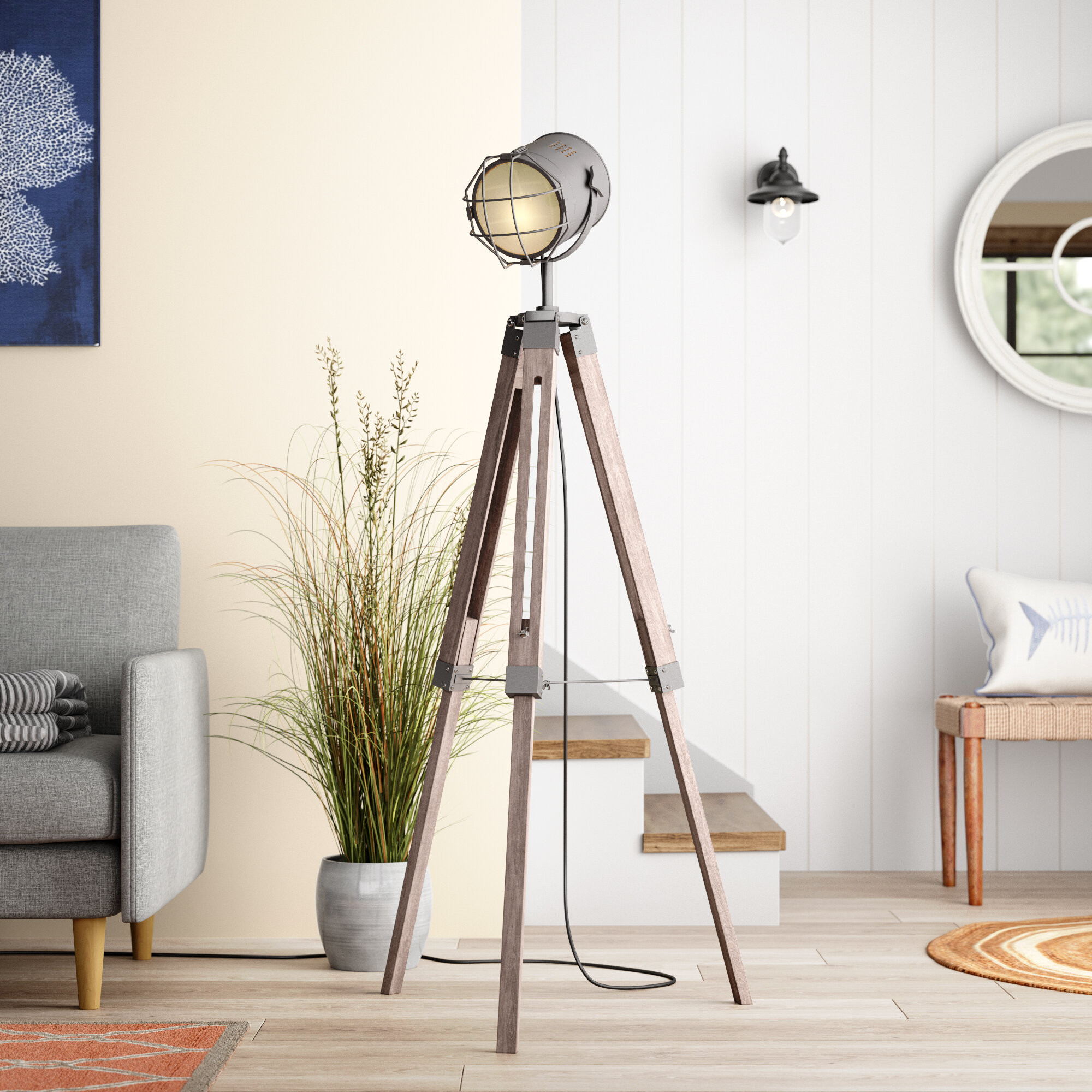 Bronx tripod outlet floor lamp