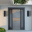 Ensemble de 2 appliques murales d'extérieur, applique murale moderne résistante aux intempéries, luminaire mural d'extérieur en aluminium noir, idéal pour porche, patio, garage
